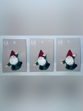 Garden Gnomes Pot Percher 3 Piece Set - NEW!